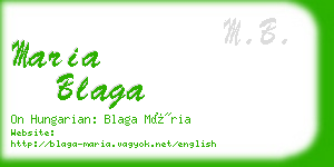 maria blaga business card